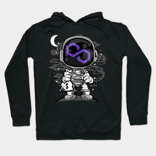 Astronaut Polygon Matic Coin To The Moon Crypto Token Cryptocurrency Wallet Birthday Gift For Men Women Kids Hoodie
